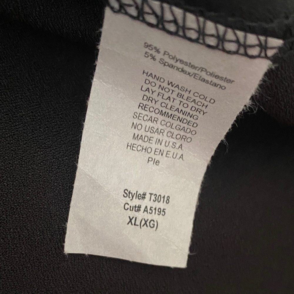2 Hearts Black V-Neck Blouse - Picture 6 of 6